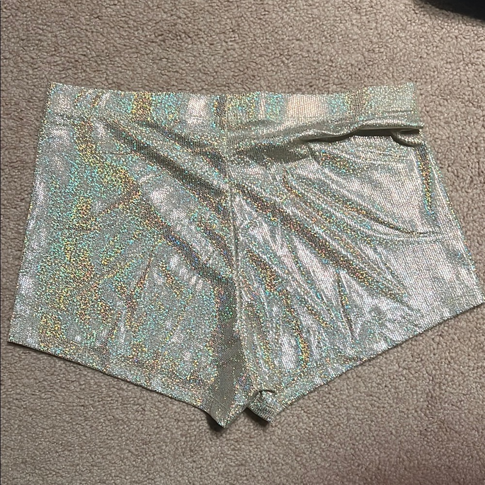 Shimmering Silver Women's Shorts